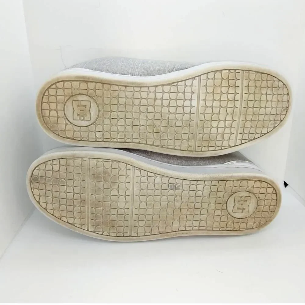DC Skateboard Net SE Mens Pre-owned White & Gray Skateboard Sneakers - sz. 12